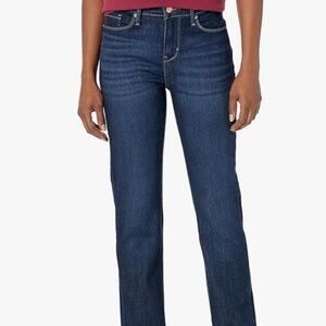 Levi's Signature Women's Size 12M Blue Modern Straight Dark Wash Stretch Jeans